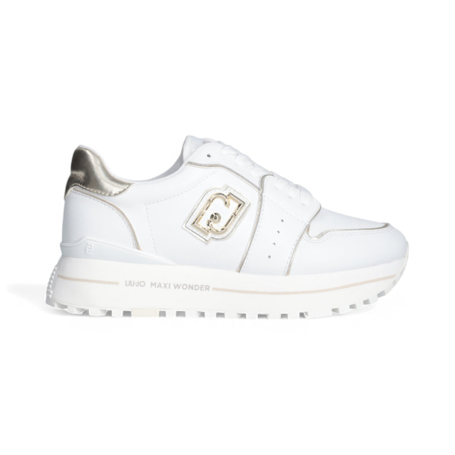 Sneakers donna  platform in pelle