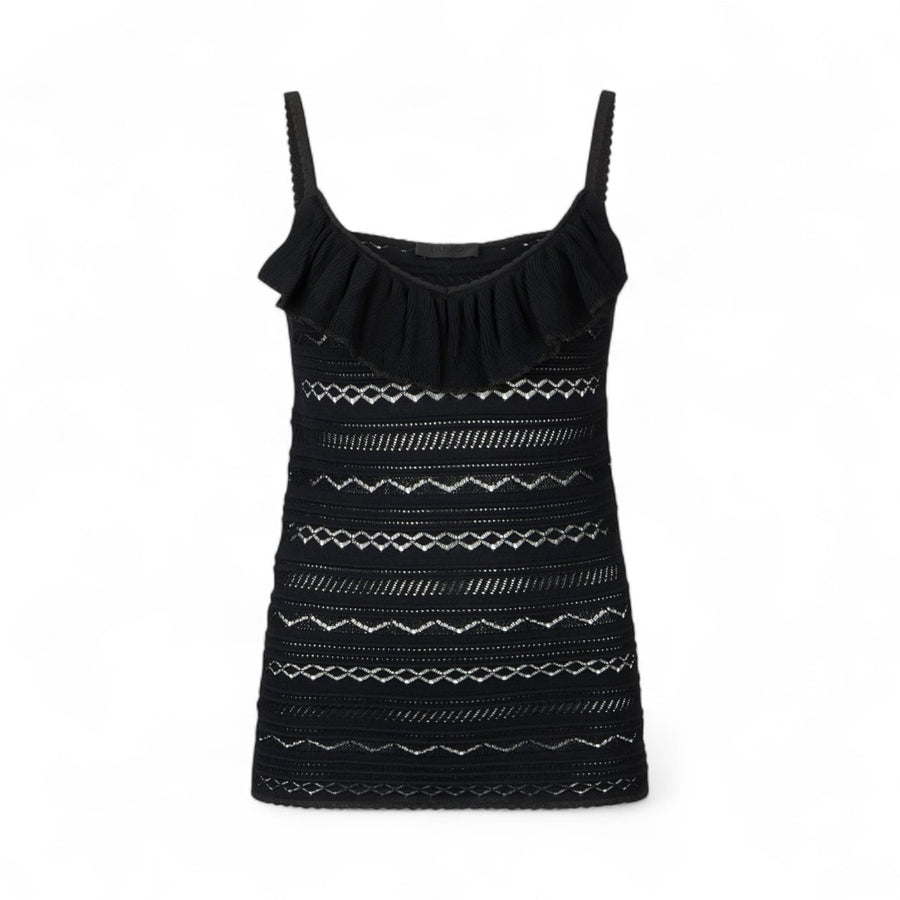 Top donna in maglia traforata