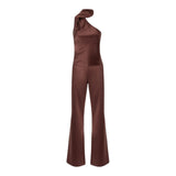 Tuta Donna lunga in satin con fusciacca