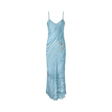 Abito donna slipdress fluido con stampa gioiello piazzata