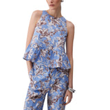 Top donna in popeline con fiocco