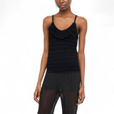 Top donna in maglia traforata