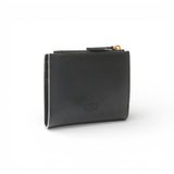 Portafoglio piccolo in pelle liscia con logo