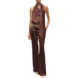 Tuta Donna lunga in satin con fusciacca