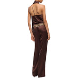 Tuta Donna lunga in satin con fusciacca