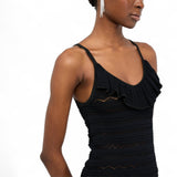 Top donna in maglia traforata