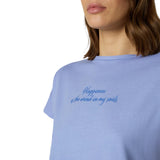 T-shirt donna con stampa slogan