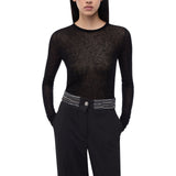 Maglia donna girocollo con paillettes
