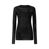 Maglia donna girocollo con paillettes