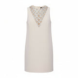 Abito donna corto con ricami gioiello