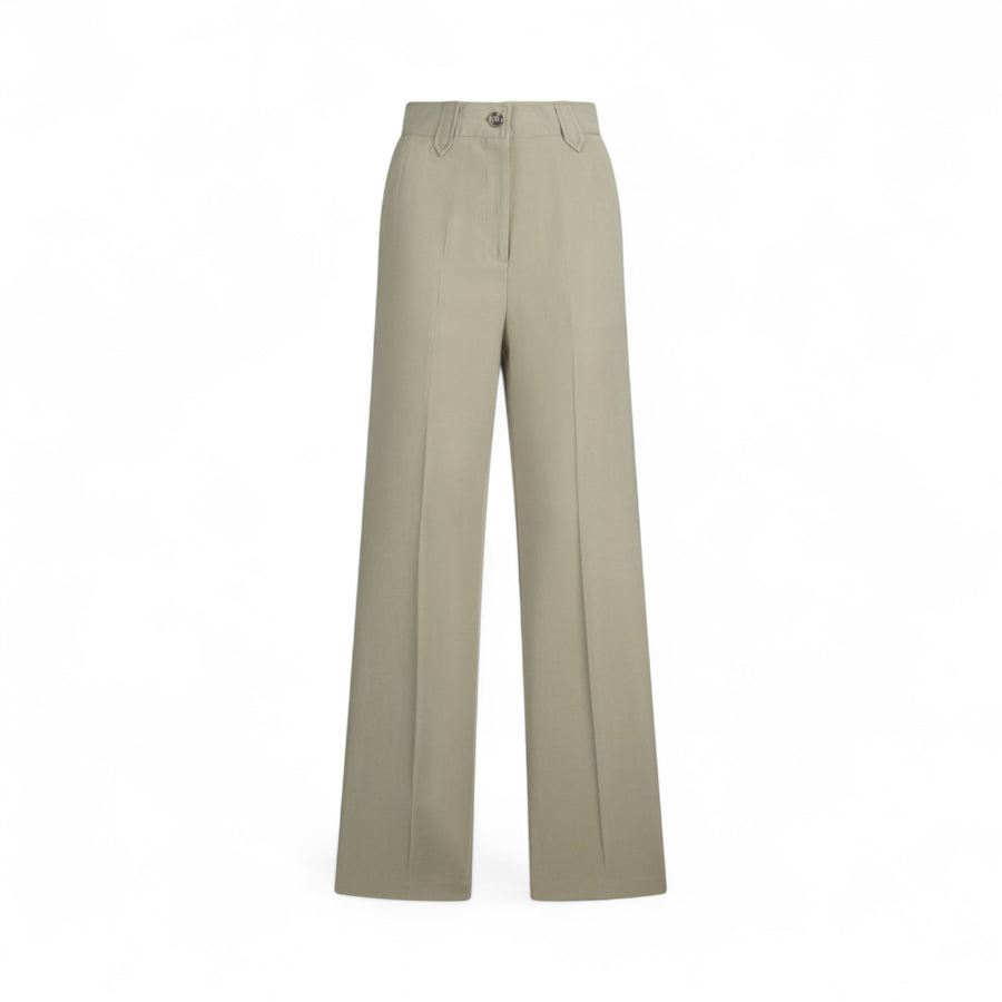 Pantaloni donna straight in gabardina