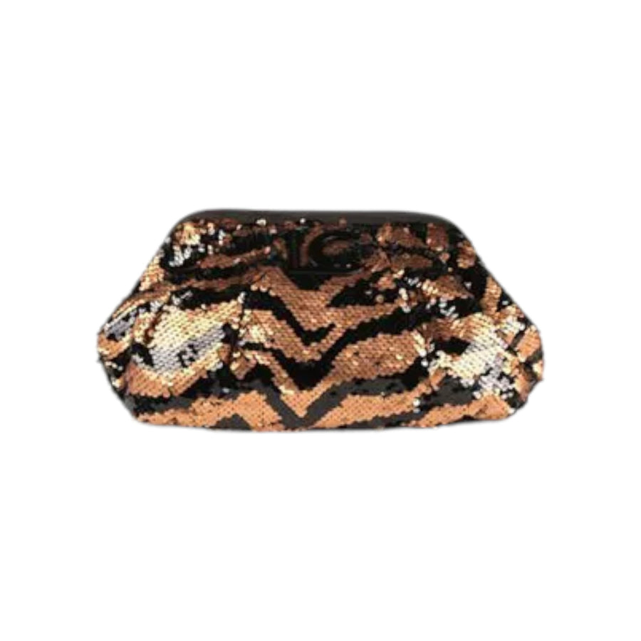 Borsa donna con paillettes stampa zebra