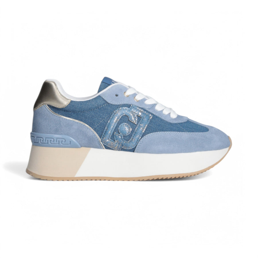 Sneakers donna  platform in denim