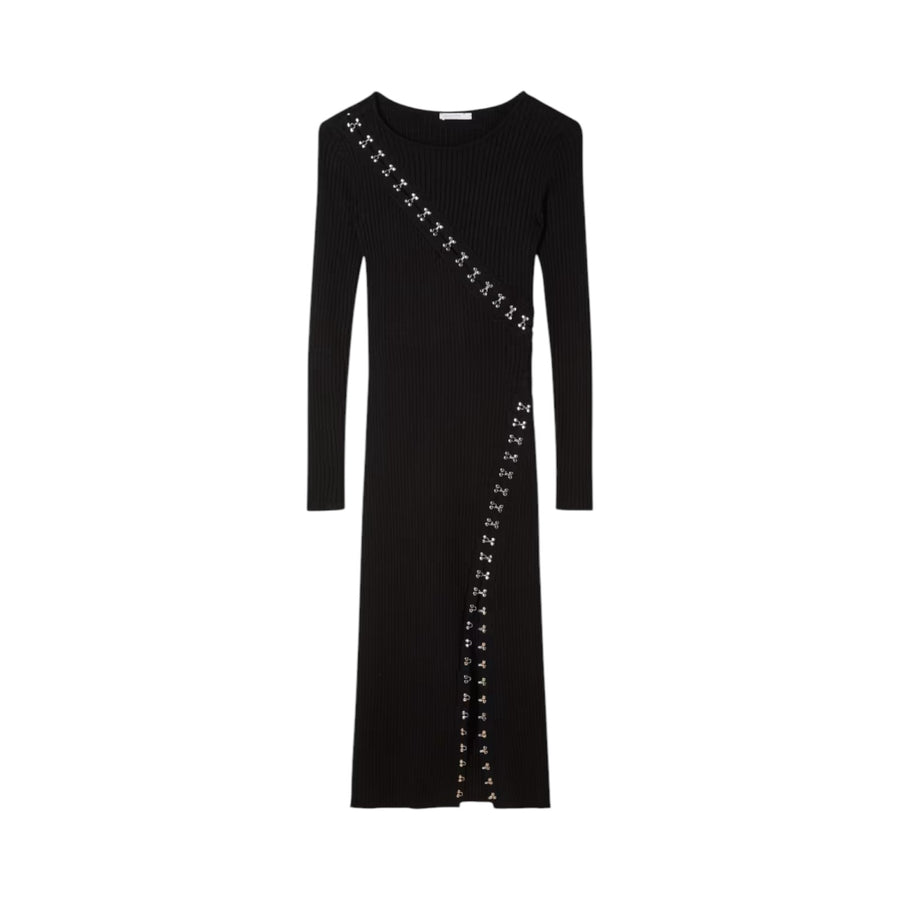 Abito donna midi glam rock in maglia