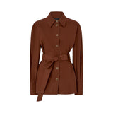 Giacca donna  in cotone con cintura