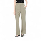 Pantaloni donna straight in gabardina