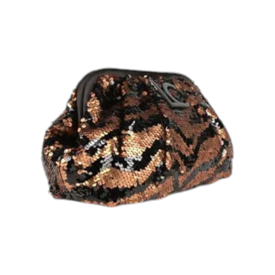 Borsa donna con paillettes stampa zebra