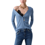 Cardigan donna in pura lana
