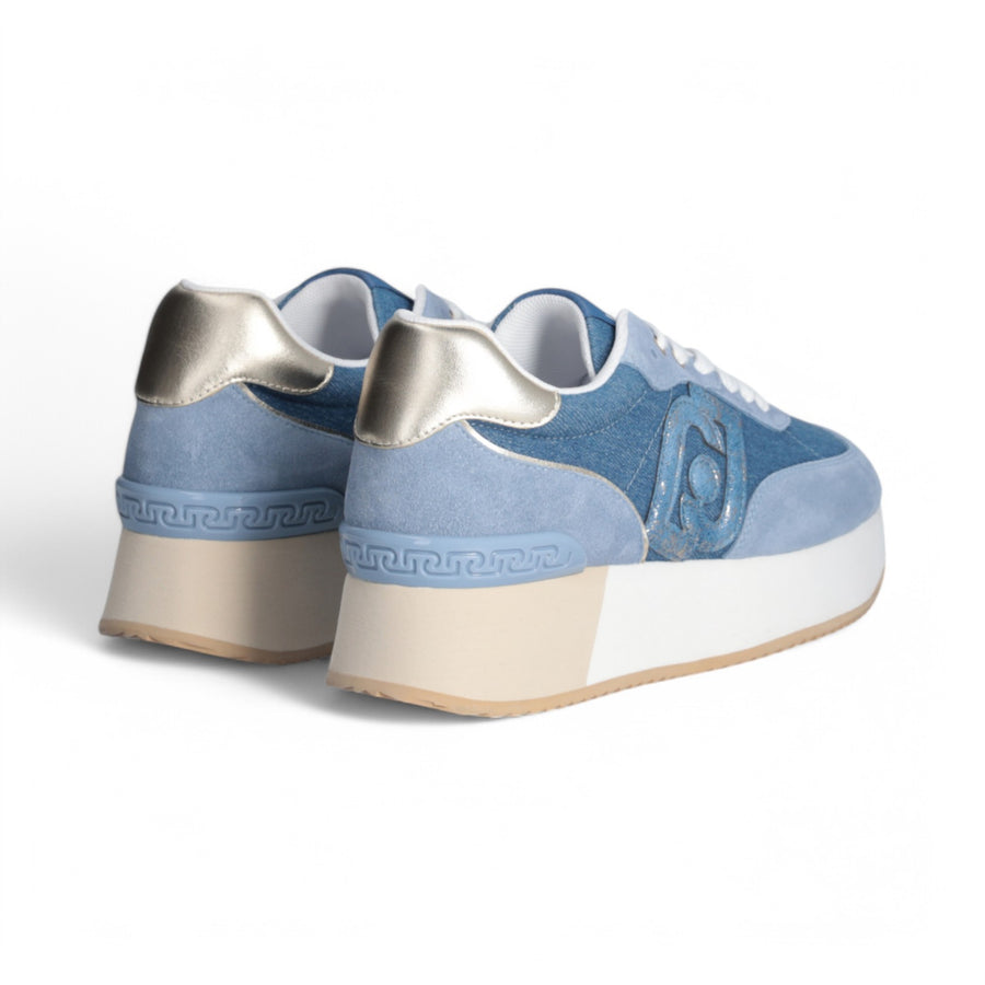 Sneakers donna  platform in denim