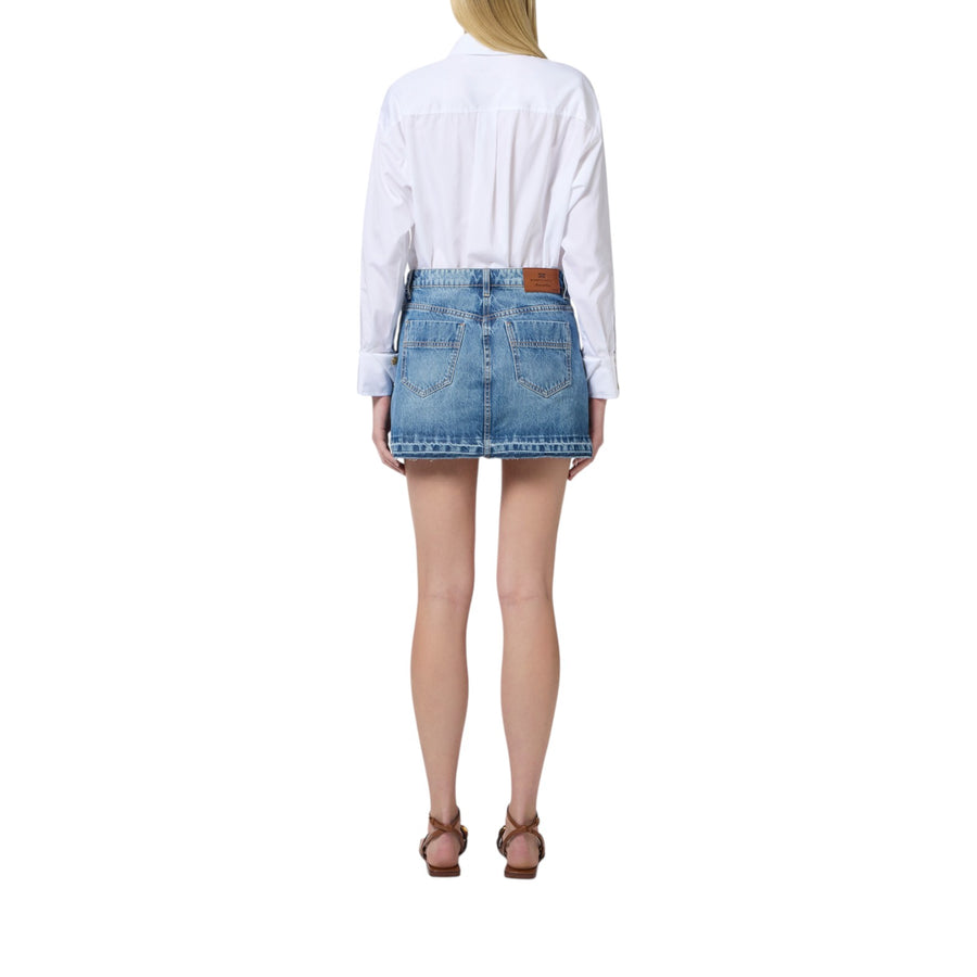 Camicia donna in popeline con taschino ricamato