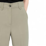 Pantaloni donna straight in gabardina