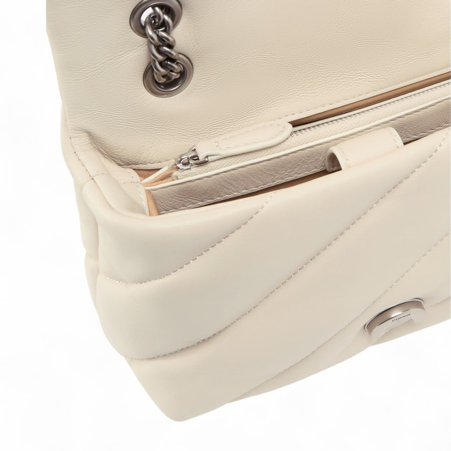 Mini borsa a tracolla Love Bag Puff nappa trapuntata