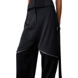 Pantaloni donna larghi con zip