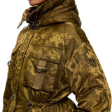 Piumino Donna in raso tecnico camouflage