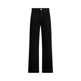 Jeans donna straight con perle gioiello