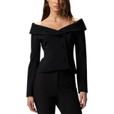 Giacca donna aderente con spalle scoperte