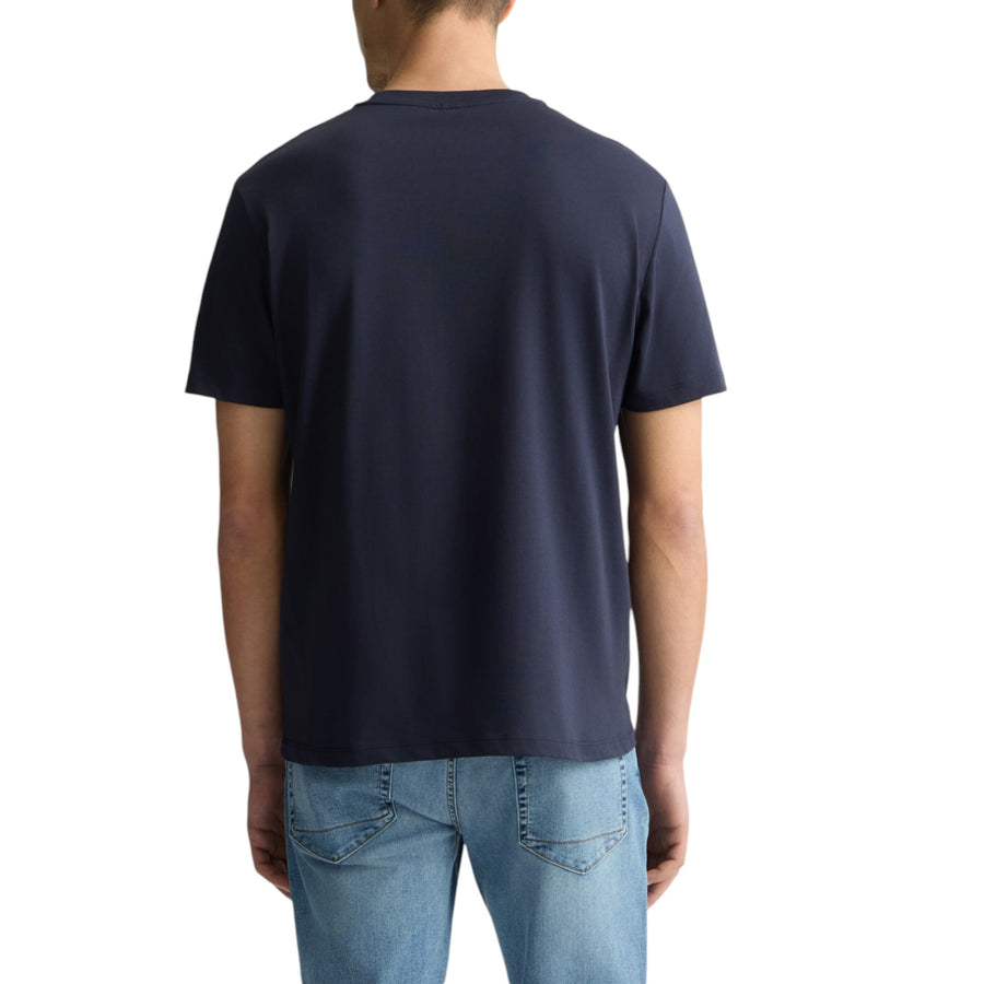 T-shirt blu con logo