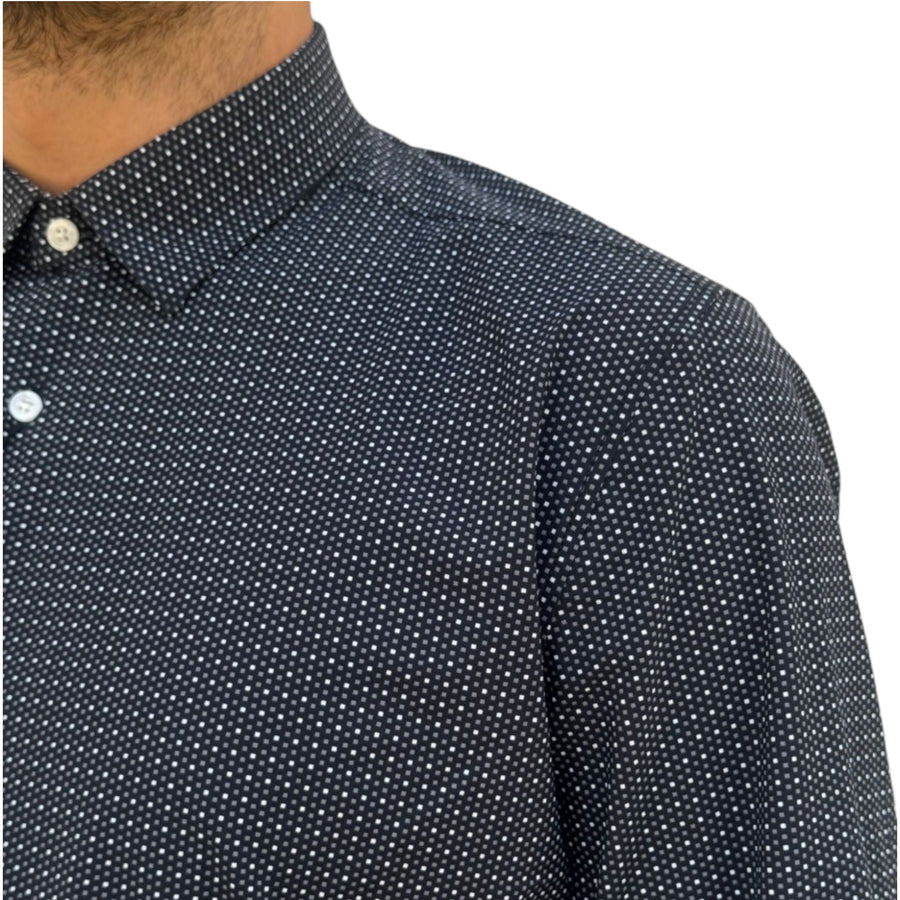 Camicia con micro stampa uomo