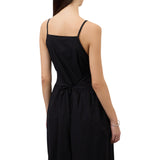Abito donna lungo con spalline in popeline
