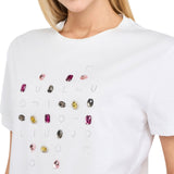 T-shirt donna con applicazioni