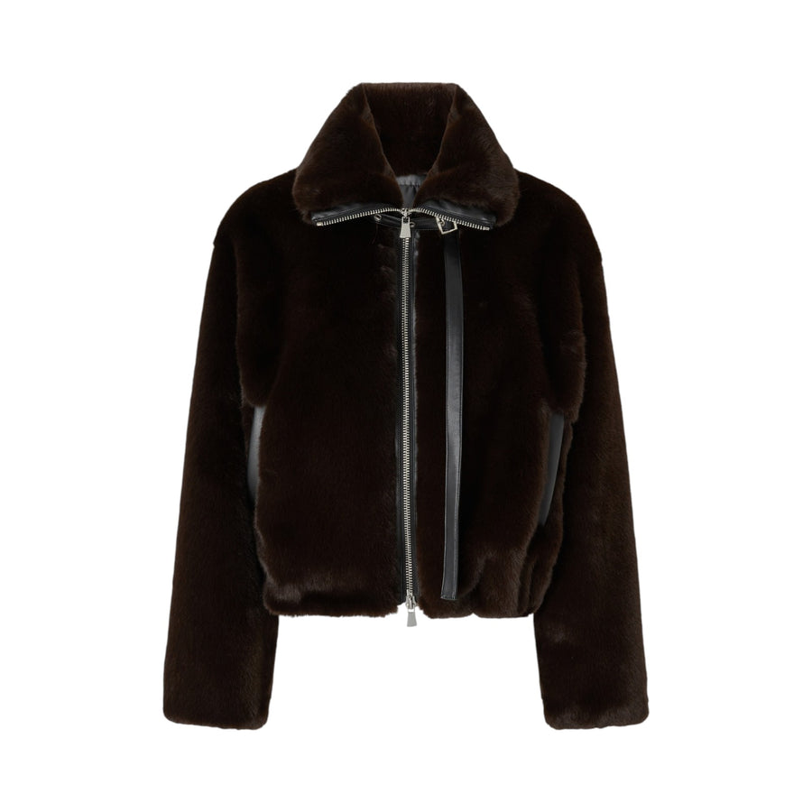 Giacca donna blouson effetto pelliccia