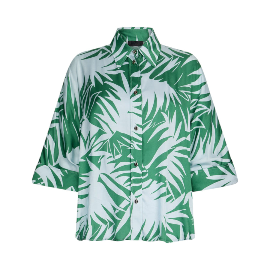 Camicia donna in raso stampato