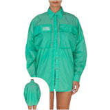 Camicia over made up donna