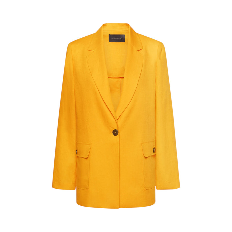 Blazer donna in lino con tasche