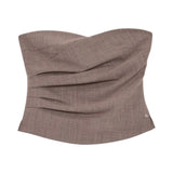 Top donna a fascia drappeggiato