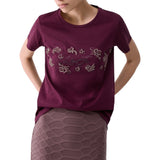 T-shirt donna con strass