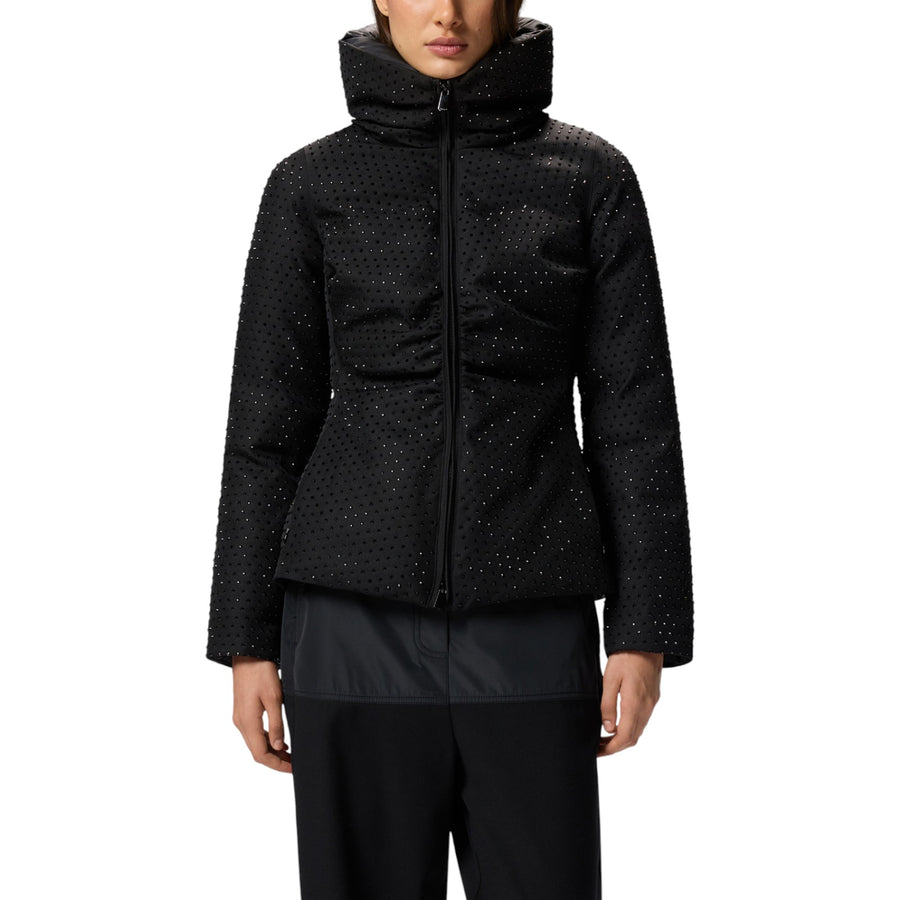 Piumino donna corto full strass