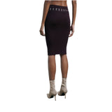 Gonna donna midi glam rock in maglia