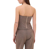 Top donna a fascia drappeggiato