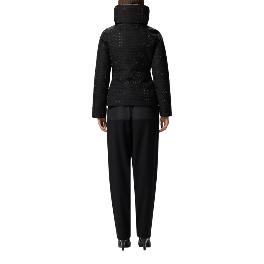 Piumino donna corto full strass