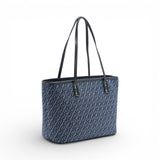 Tote bag donna in denim jacquard