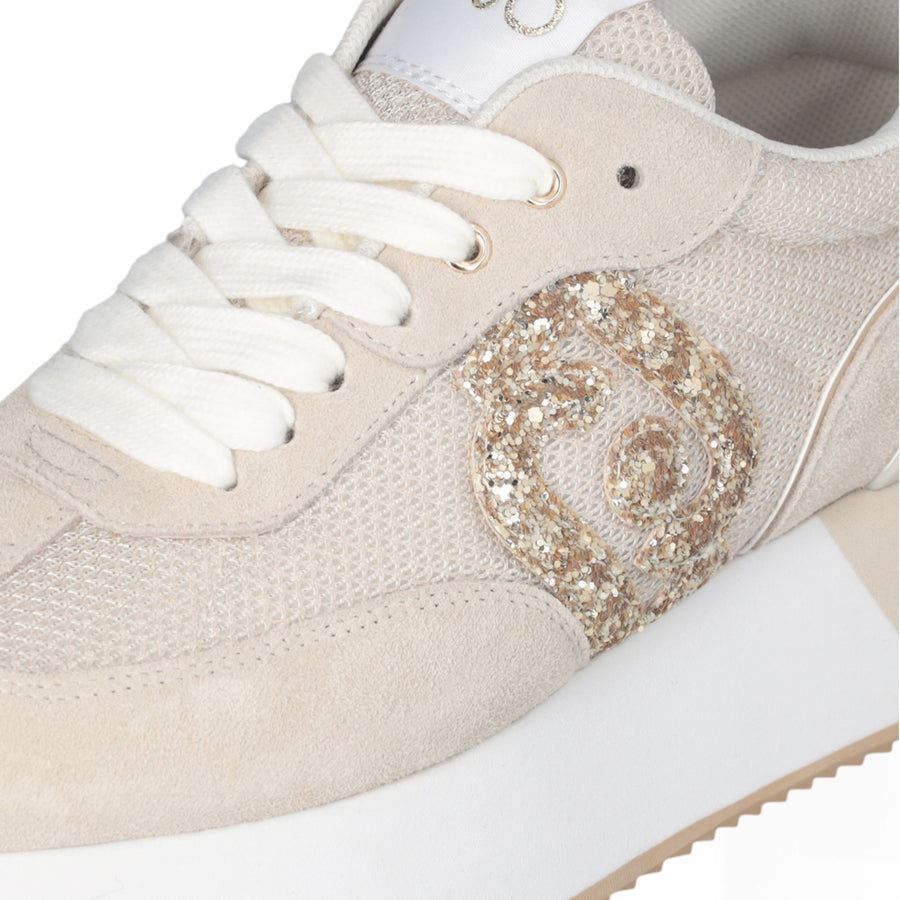 Sneakers donna  con logo glitter