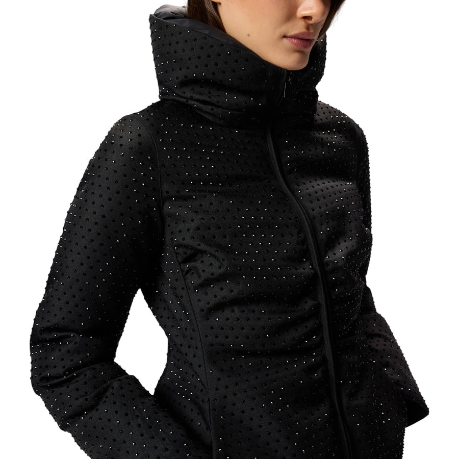 Piumino donna corto full strass