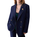 Blazer donna doppiopetto in denim