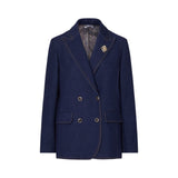Blazer donna doppiopetto in denim