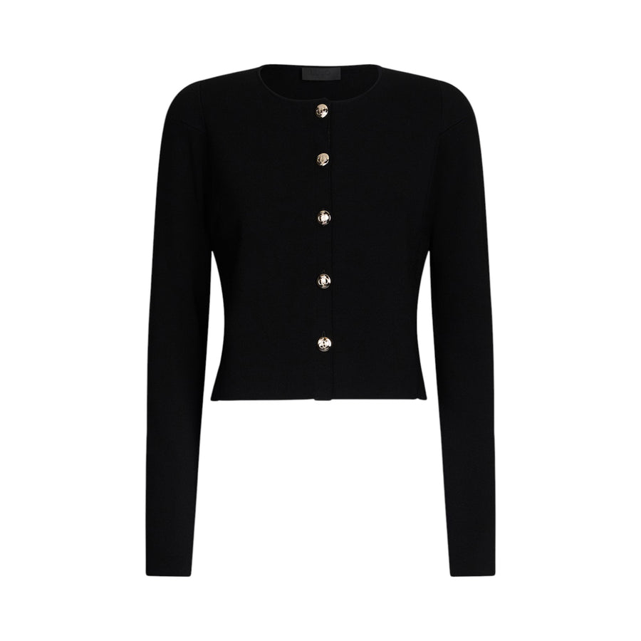Giacca donna nera in maglia
